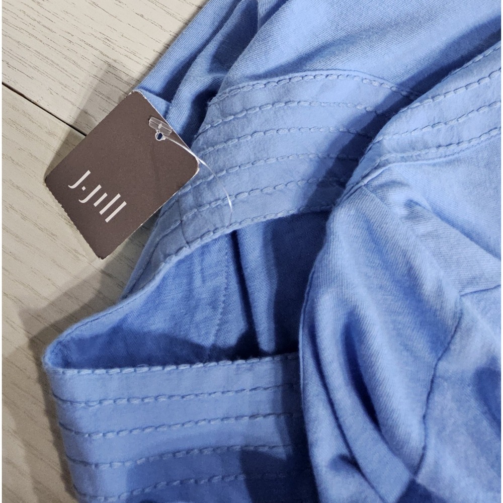J Jill Shirt Sz XS Linen Top NEW‎ Blue Retail $79. Blouse T-shirt - Picture 3 of 3